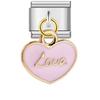 Olhos de Amor Pingando Óleo Módulo Italiano Pulseira Gancho DIY Pingente Pulseira Corrente de Aço Inoxidável Ponto Elástico
