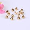 Contas de torção quadradas de ouro 18/14K, preservação de cor, contas de cobre, transferência de material, pulseira, colar, acessórios com contas