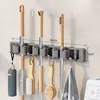 Colgador de Mopa para Inodoro Gancho Clip de Pared Marco Fijo para Escoba Estante Artefacto de Almacenamiento Clip de Mopa para Colgar en Pared
