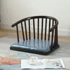 Assento Tatami Encosto de Madeira Maciça Cadeira de Meditação Sem Pés Cadeira Redonda Cama Canto de Janela Cadeira de Chá com Braços Cadeira Japonesa Washitsu