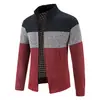 Chaqueta Cardigan de Otoño para Hombre Estilo Coreano Moda Suéter Tejido Ropa Exterior para Estudiante Suéter Chaqueta Forrada de Polar para Invierno Hombres