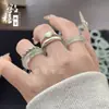Anel Feminino de Jade Verde Natural de Tianshan, Xinjiang, Anel Cor de Água Clara, Anel de Casal para Homens e Mulheres, Rosa de Jade Gelo Alto