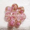 Contas de Vidro Italianas de 8mm, Contas de Lâmpada de Jade Rosa, Contas Soltas Redondas Rosa, Acessórios para Joias de Bolo de Casamento