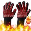 Guantes Ignífugos, Resistentes al Fuego, Resistentes a Altas Temperaturas de 800 Grados para Barbacoa, Microondas, Horno y Horneado, Guantes de Silicona Aislantes del Calor Anti-Quemaduras