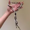 Colar de Franja de Acrílico Tecido Moda Transfronteiriça Nicho Corrente para Clavícula Versátil Joia de Alto Padrão Temperamento Atacado para Mulheres