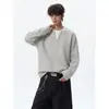 Camiseta Masculina Manga Longa Gola Redonda Patchwork Falsa de Duas Peças Estilo INS Outono Tamanho Plus Size Marca Tendência Solta Estilo Old Money Camada Base