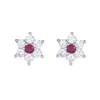 Pendientes Pequeños de Flor de Plata de Ley S925 Chapados en Oro de 18 Quilates, Súper Brillantes, Estilo Ins de Lujo Ligero, Sensación de Alta Gama, Pendientes Exquisitos Versátiles de Nicho