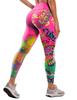 Calça de yoga de alta elasticidade com estampa de moda europeia e americana, para cross-border, corrida, hip, roupas de yoga Lin Long em estoque atacado