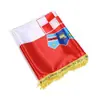 Banderas de Croacia 90X150CM Poliéster Satinado Serigrafiado Bandera con Flecos