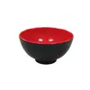 Dongguan Jinghu Melamina Personalizada Tigela de Arroz Duas Cores Vermelho e Preto 4,5 polegadas Tigela de Melamina para Restaurante Tigela de Cor Pura
