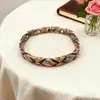Popular Metal Transfronterizo Europeo y Americano Imán de Cobre Rojo Antiguo Pulsera Retro Fila Ancha Desmontable Pulsera de Pareja