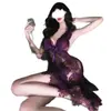 Camisola Sexy de Renda Plus Size, Lingerie Erótica, Tentação Sedutora Transparente, Conjunto de Pijama Paixão Sem Remoção