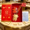 Llavero Colgante Año del Cordero Pequeño Regalo Oro Puro 999 Cordero del Zodiaco de Dibujos Animados Amuleto de la Suerte Cuerda para Colgar Colgante para Bolso Fábrica Venta al por Mayor