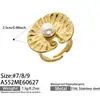 Anillo de Hoja de Loto de Acero Inoxidable Estilo Ins Europeo y Americano, Chapado en Oro de 18K, Sencillo y Moderno, Arte de Nicho, Nueva Joyería Atmosférica