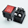 Interruptor de Barco Kcd4 Certificado Etlcbce 6 Pinos 2 Velocidades 3 Velocidades Interruptor de Máquina de Solda Cartão Duplo Amarelo com Luz 30A