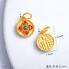 Accesorios Antiguos Chapados en Oro Serie Fortuna al por Mayor, Fuerte Retención del Color, Colgantes de Joyería de Trébol de Cuatro Hojas de la Fortuna, Dijes para DIY