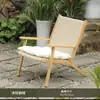 Silla de Ocio para Balcón Qisen Sillón Reclinable para Exteriores Silla Plegable Terraza en Casa Silla para Exteriores Patio Silla de Ratán al Aire Libre Silla Tejida de Ratán
