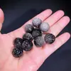 Contas Soltas de Obsidiana Jingyao Contas Naturais de Obsidiana Dourada e Prateada com Padrão Contas Individuais com Furo Contas Espaçadoras para DIY Acessórios para Pulseira Atacado