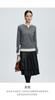Suéter de Cashmere Feminino Gola Redonda Outono e Inverno Novo Falso Duas Peças Slim Versátil Combinação de Cores Base de Lã Suéter Suéter Quente