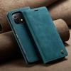 Funda para teléfono móvil Xiaomi 11Lite, funda de cuero con tapa abatible para Xiaomi 12, funda para tarjeta, color rojo arroz Note12
