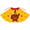 Capa de Acción de Gracias para Niños con Cordones, Disfraz de Fiesta Navideña, Venta al por Mayor de Fábrica, Capa para Niños con Patrón de Pavo