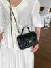 Bolso Pequeño de Moda Transfronterizo, Bolso Versátil de Hombro y Cruzado, Bolso de Cadena Acolchado de Alta Gama, Bolso Minimalista de Nicho para Mujer