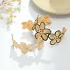 E-commerce Transfronteiriço de Joias Europeias e Americanas Mais Vendido Verão Pintura de Flores Óleo Metal Borla Moda Pulseira Feminina