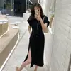 145 Vestido Casual con Capucha Corto para Mujer Talla XS Cintura Dividida Muestra Piernas Altas Largo Hasta la Rodilla Para Usar Combinando 150 Verano Ligero Maduro