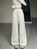 Pantalones Anchos Nube Blanca para Mujer Otoño 2026 Nuevos Casuales Caídos Rectos de Cintura Alta Levanta Glúteos Pantalones Deportivos de Chándal