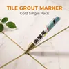 Caneta selante para azulejos cerâmicos e pisos, selante especializado que muda de cor, ferramenta de construção, caneta de reparo de cor de rejunte, caneta de retoque de cor para móveis de secagem rápida