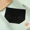 Pantaletas de seda helada sin costuras para mujer, estilo europeo y americano, ultradelgadas para verano, con entrepierna de algodón 100%, secado rápido y transpirables, exclusivamente para ventas transfronterizas