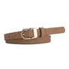 Cinturón de Piel Sintética para Mujer, Versión Coreana, Cinturón Nuevo Versátil, Hebilla de Pin para Mujer, Jeans Decorativos de Moda, Estilo Ins, Sencillo