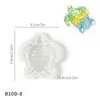 Molde de Pingente de Vida Marinha em Resina Cristal Tartaruga Sereia Chaveiro DIY Ornamento Molde de Silicone