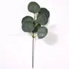 Buquê de Flores Artificiais Amazon Transfronteiriço, Folhagem Falsa, Folhas de Eucalipto Artificiais, Caules Curtos de Eucalipto, Galhos de Dólar Prateado, Decorações de Folhas