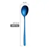 Cuchara de acero inoxidable 304, tenedor para comer en el hogar, cuchara coreana, cuchara, cuchara, cuchara coreana, cuchara de mango largo, cuchara para mezclar, cuchara para sopa
