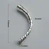 Tailandia Chiang Mai Tubo Curvo de Plata Hecho a Mano Tubo Delgado Liso Tubo Pequeño Tallado Pulsera Collar Joyería de Plata DIY Accesorios