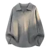 Otoño Invierno 2026 Camiseta de Punto para Hombre Cuello Solapa Estilo Old Money Moda Casual Manga Larga Capa Base Suéter Ropa de Punto Hombre