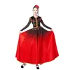 Novo Traje de Dança de Xinjiang Traje de Performance Feminino Adulto Estilo Étnico Uygur Arte de Performance Moderna Teste Saia Longa com Balanço Grande