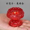 Base de Lámpara de Mantequilla Glaseada Lámpara de Buda de Colores Candeleros para el Hogar Flor de Loto Sagrada Frente al Buda Adornos de Lámpara de Loto de Cristal Changming