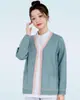 Suéter Médico e de Enfermagem Uniforme de Enfermeira Manga Longa Cardigã Grosso Roupa Externa Salão de Beleza Roupa de Trabalho Macio Amigo da Pele Quente e Confortável