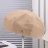 Boina Artística Retro de Color Sólido, Estilo Coreano, Versátil, para Reducir la Edad, para Viajes al Aire Libre, Elegante Boina de Pintor