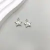 1 Novo Pingente de Estrela de Cinco Pontas Vazada Série Estrela Liga de Prata Antiga Pingente Acessórios para Joias DIY