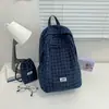 Mochila Xadrez Estilo Coreano Ins para Estudantes Universitárias, Bolsa Escolar para Uso Diário ao Ar Livre, Nova Mochila Verão 2026