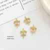 Pingente Banhado a Ouro Cobre 18K Borboleta Lua Luminária de Mesa Flor DIY Colar Pulseira Brinco Pingente Acessórios Materiais