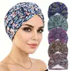 Nuevo sombrero pañuelo para la cabeza estilo bohemio transfronterizo con estampado de caracol, turbante, gorro para protección del cabello JDT-342F