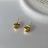 Aretes Irregulares con Forma de Bola Abollada, Aretes de Diseño Nicho para Mujer, Nuevo Modelo 2023, Chapados en Oro Real de 18K