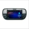 Navegação HD Android 7 polegadas Navegação Automotiva Android para Fiat F500 Preto/Branco