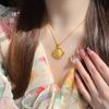 Tienda de oro con accesorios de oro DIY collar con colgante de dios amarillo de la fortuna de la suerte moda exquisita regalo para novia