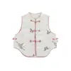 Wulibu YiConjunto Nuevo Estilo Chino para Niñas Otoño Traje Tang Chaleco de Doble Botón Conjunto de Chaqueta Moderno