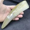 19-22cm cuerno de ganado peine de cola natural cuerno engrosado peine de dientes densos mango con punta doblez inferior grosor alrededor de 7-10MM peine para el cabello